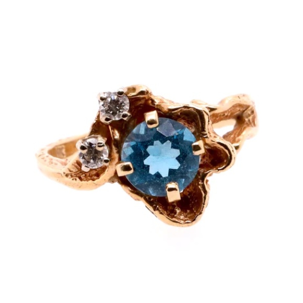 Diamond + Topaz Ring